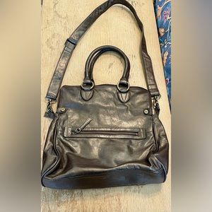 Latico real leather bronze-brown satchel/crossbody